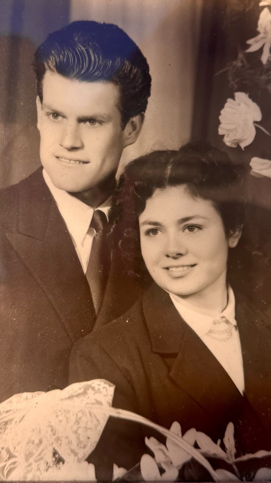 Rosita et mon grand-père, photo de mariage, 1952