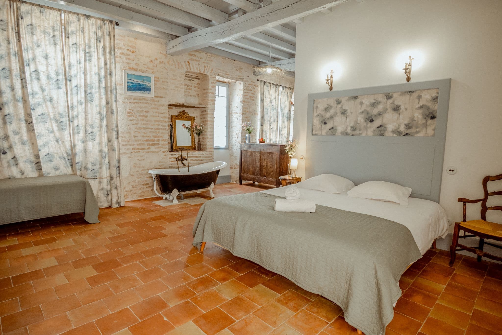 Chez Dominique - Chambre bleue à Lauzerte, photo 1